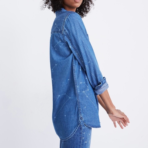 Madewell Denim Classic Ex-Boyfriend Shirt: Comet Edition XXS - Picture 3 of 8